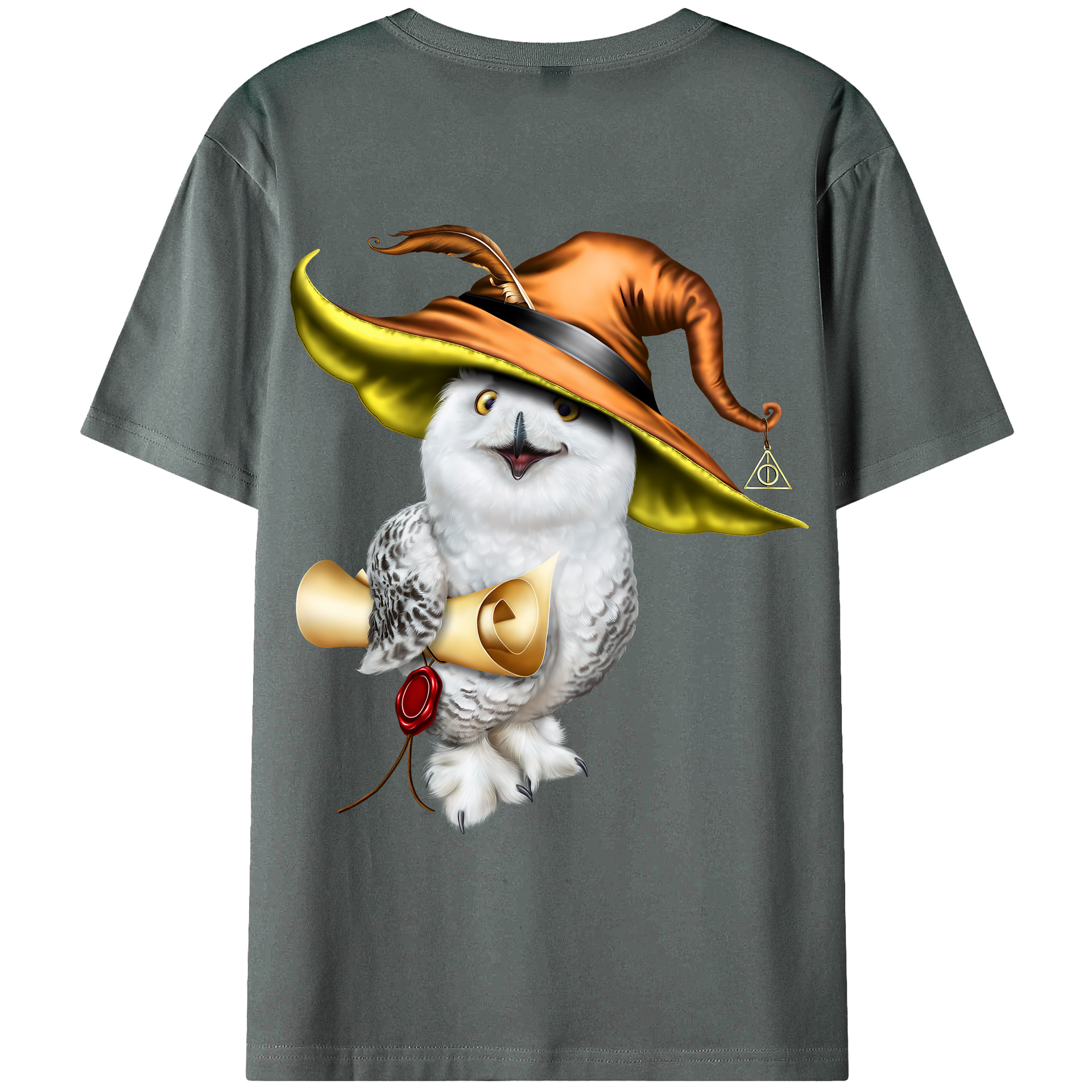 （画像用） Harry Potter ハリー・ポッターシリーズ 綿100％ メンズ半袖Tシャツ（バックプリント） 通気性